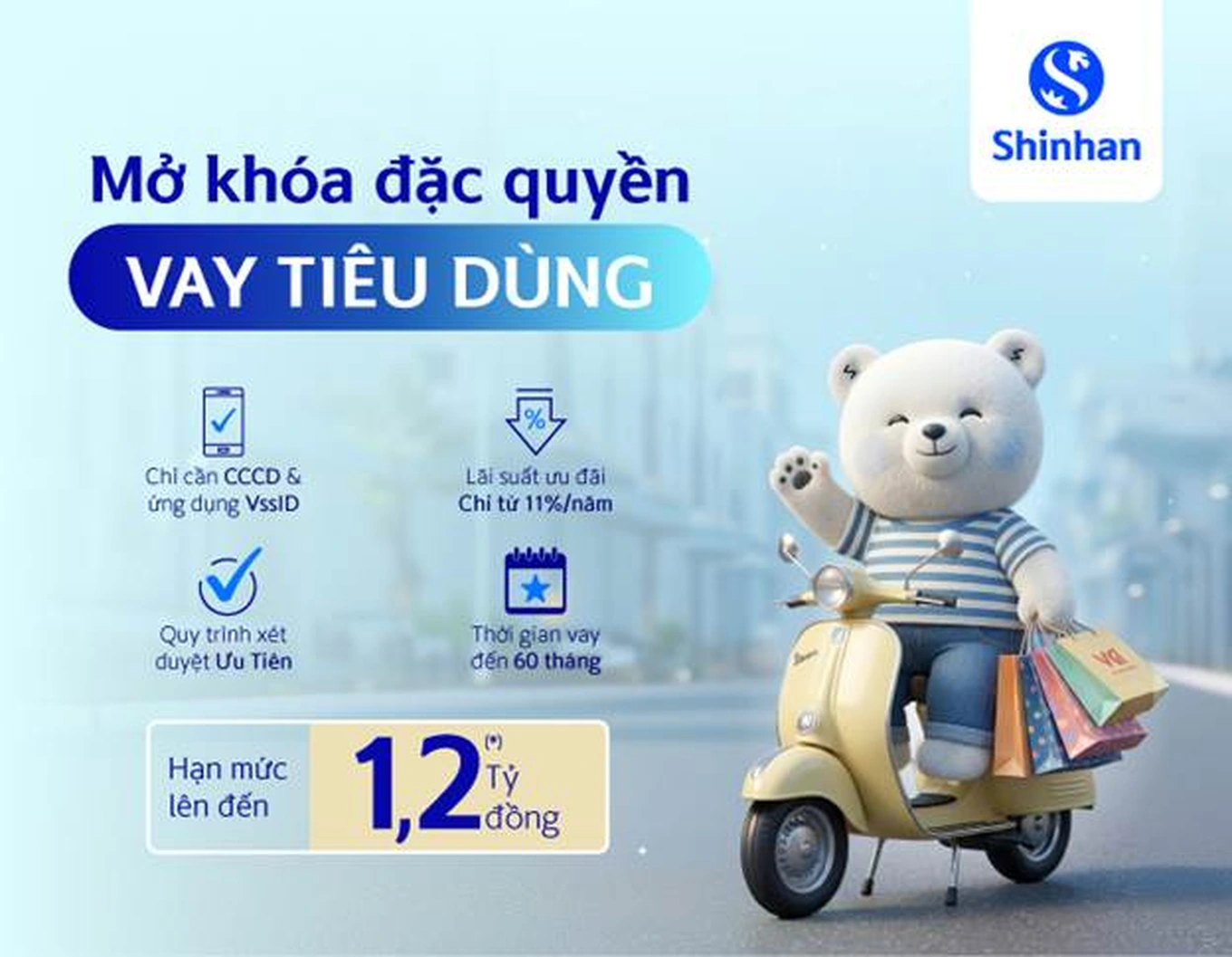 Mở tài khoản tại Ngân hàng Shinhan không cần thẻ căn cước
